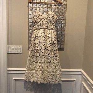 Self-Portrait White Azaelea guipure lace dress